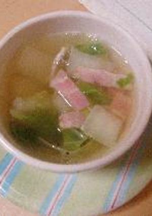 白菜ベーコンスープ-レシピのメイン写真