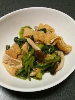めんつゆで!小松菜ときのこの炒め煮-レシピのメイン写真