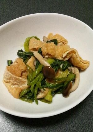 めんつゆで！小松菜ときのこの炒め煮-レシピのメイン写真