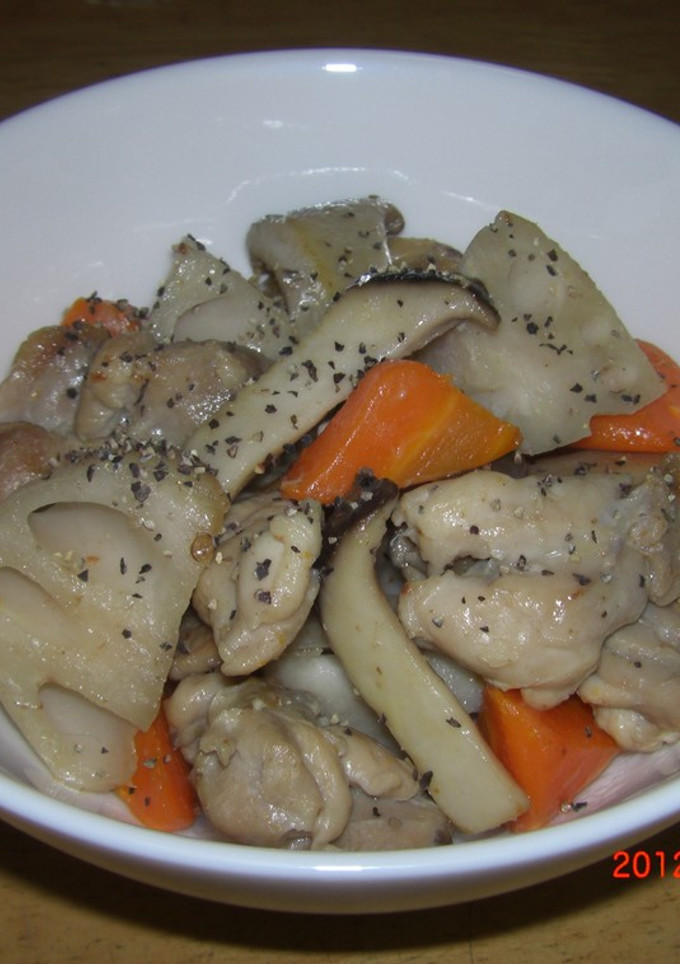 エリンギと鶏肉の塩炒め煮-レシピのメイン写真