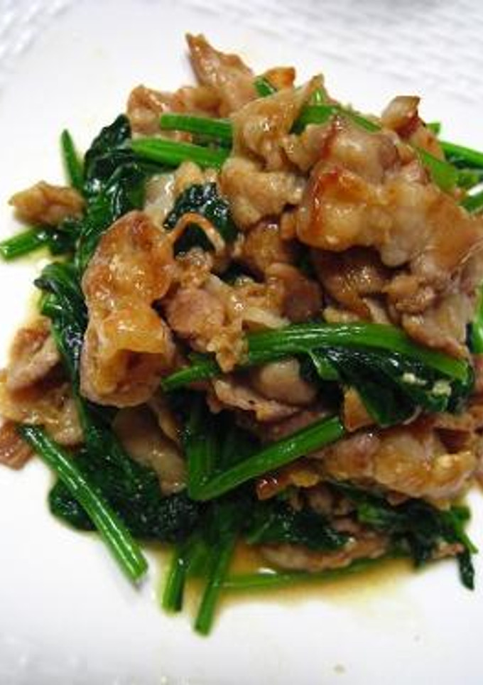 豚肉とほうれん草のカレーマヨ炒め-レシピのメイン写真