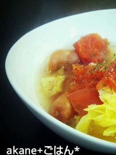 キャベツとトマトのスープ-レシピのメイン写真