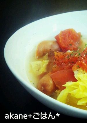 キャベツとトマトのスープ-レシピのメイン写真