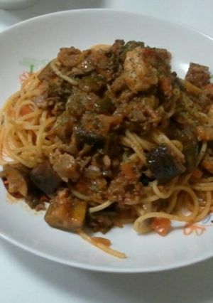 ナスのミートパスタ-レシピのメイン写真