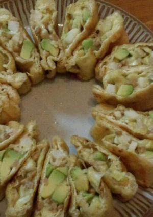 アボカドとツナ納豆の油揚げ詰め-レシピのメイン写真
