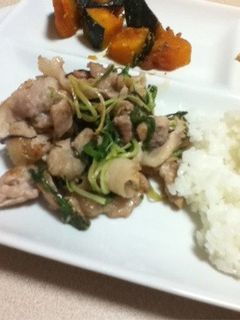 水菜と豚肉の炒めもの-レシピのメイン写真