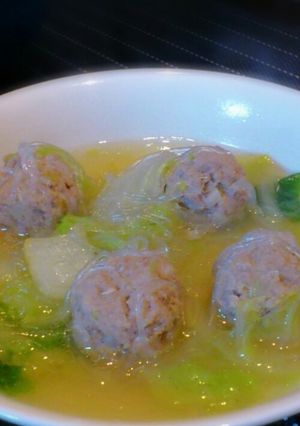 白菜＆肉団子のスープ-レシピのメイン写真