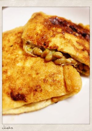 【油揚げ】チーズ納豆焼き-レシピのメイン写真