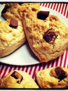 スタバ風♡チョコレートチャンクスコーン-レシピのメイン写真