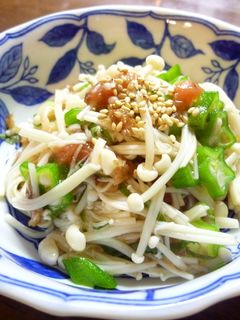 オクラと長芋の梅和え(o^-')b-レシピのメイン写真