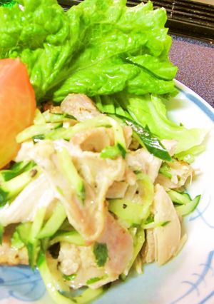 鶏モモ肉の低カロリーさっぱりサラダ-レシピのメイン写真