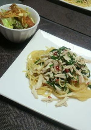 鶏ささみとにらのペペロンチーノ-レシピのメイン写真