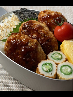梅肉だれのつくね弁当-レシピのメイン写真