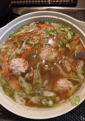 鶏ひき肉と春雨の生姜スープ-レシピのメイン写真