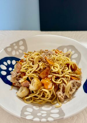 旨み爆弾！油・水なし！梅ぇ焼きそば！-レシピのメイン写真