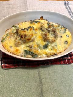 簡単!牡蠣とほうれん草のグラタン-レシピのメイン写真