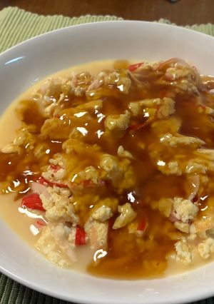 水切り不要！飲みたくなるフワとろ豆腐カニ玉-レシピのメイン写真
