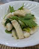 イカとセロリのオイスターソース炒め