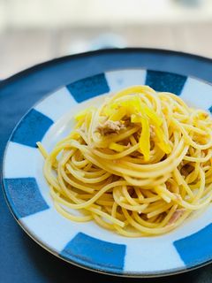 沢庵とツナの和風パスタ-レシピのメイン写真