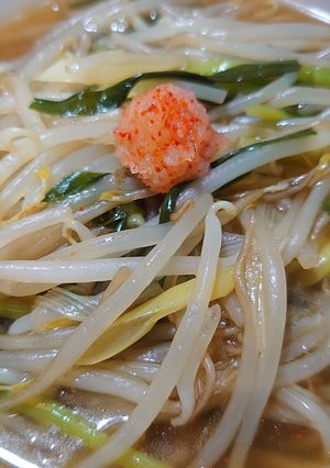 ♫あんかけもやしとにら山盛り温そば♫-レシピのメイン写真