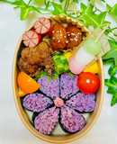 簡単☆キャラ弁☆お花海苔巻き弁当