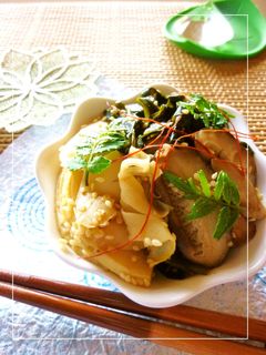 筍とわかめと椎茸のゴマ風味炒め-レシピのメイン写真