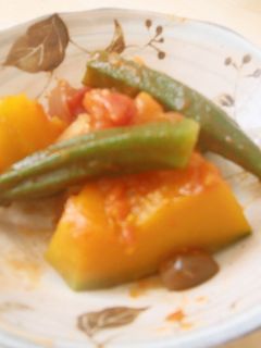 かぼちゃとオクラの洋風煮込み-レシピのメイン写真