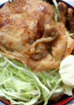 男の料理!!『生姜焼きﾏﾖﾈｰｽﾞ丼』-レシピのメイン写真