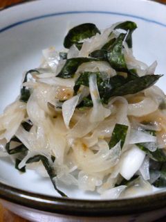 新玉葱で☆梅のり和え-レシピのメイン写真