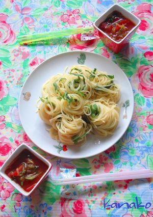 Wトマトの冷製つけスパゲティ-レシピのメイン写真