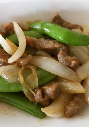 牛肉とスナップエンドウの炒め物-レシピのメイン写真