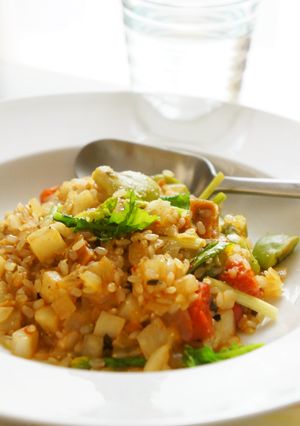 焼き野菜の発芽玄米リゾット-レシピのメイン写真