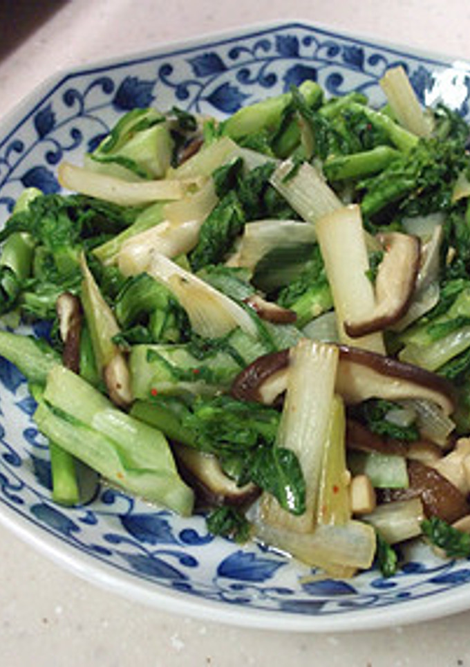 福立菜と椎茸炒め-レシピのメイン写真
