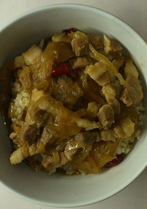 三段バラ肉丼-レシピのメイン写真