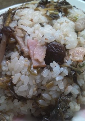 高菜風、からし菜チャーハン-レシピのメイン写真