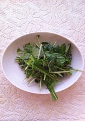 水菜とシラスのパリパリサラダ-レシピのメイン写真