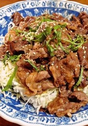 簡単☆休日のランチにガッツリ焼肉丼！-レシピのメイン写真
