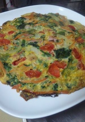 野菜たっぷり♪簡単スパニッシュオムレツ☆-レシピのメイン写真