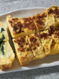 ホンレンソウ入り卵焼き-レシピのメイン写真