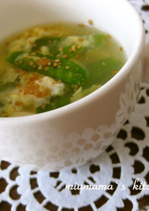＊豆腐と絹さやの卵スープ＊-レシピのメイン写真