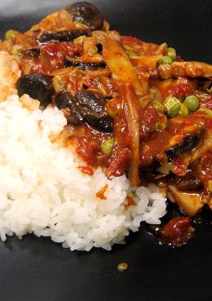 男子飯☆豚ロースのオイスタートマトライス-レシピのメイン写真