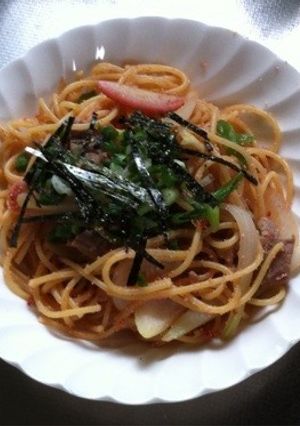 新玉葱と明太子のバター醤油和風パスタ-レシピのメイン写真