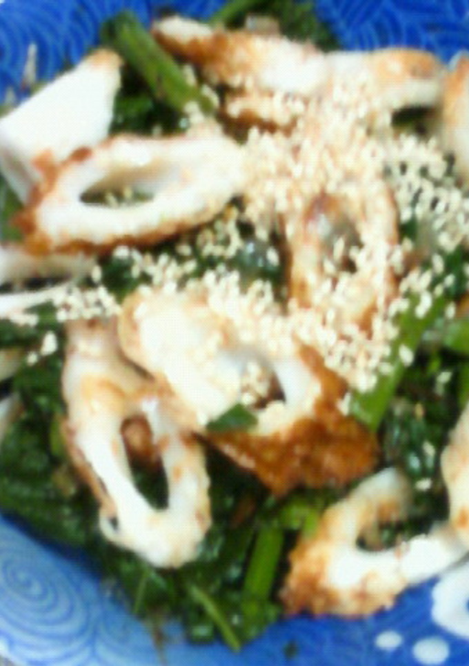 かき菜とちくわのおかか胡麻醤油和え-レシピのメイン写真