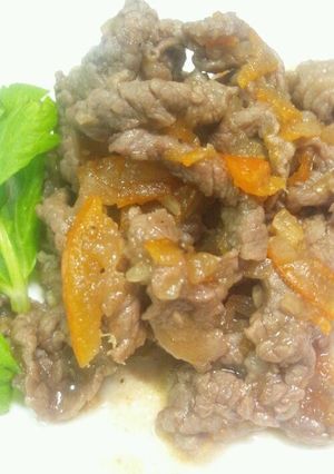 簡単 牛肉のオレンジ煮-レシピのメイン写真
