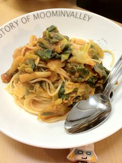 おやじ犬のリメイク☆トマトカレーパスタ-レシピのメイン写真