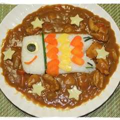 รูปของ こどもの日☆こいのぼりデコカレー☆