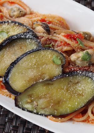 茄子とムール貝のトマトパスタ-レシピのメイン写真