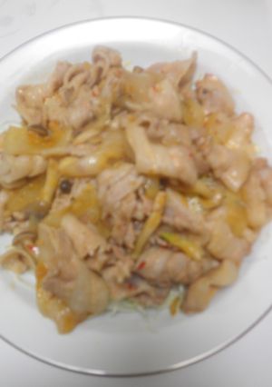 ピリ辛！豚ばら肉かけご飯-レシピのメイン写真