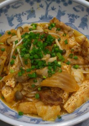 旦那サンの豚キムチうどん-レシピのメイン写真