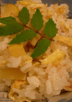 春の香り☆タケノコご飯（炊飯器で炊く）-レシピのメイン写真